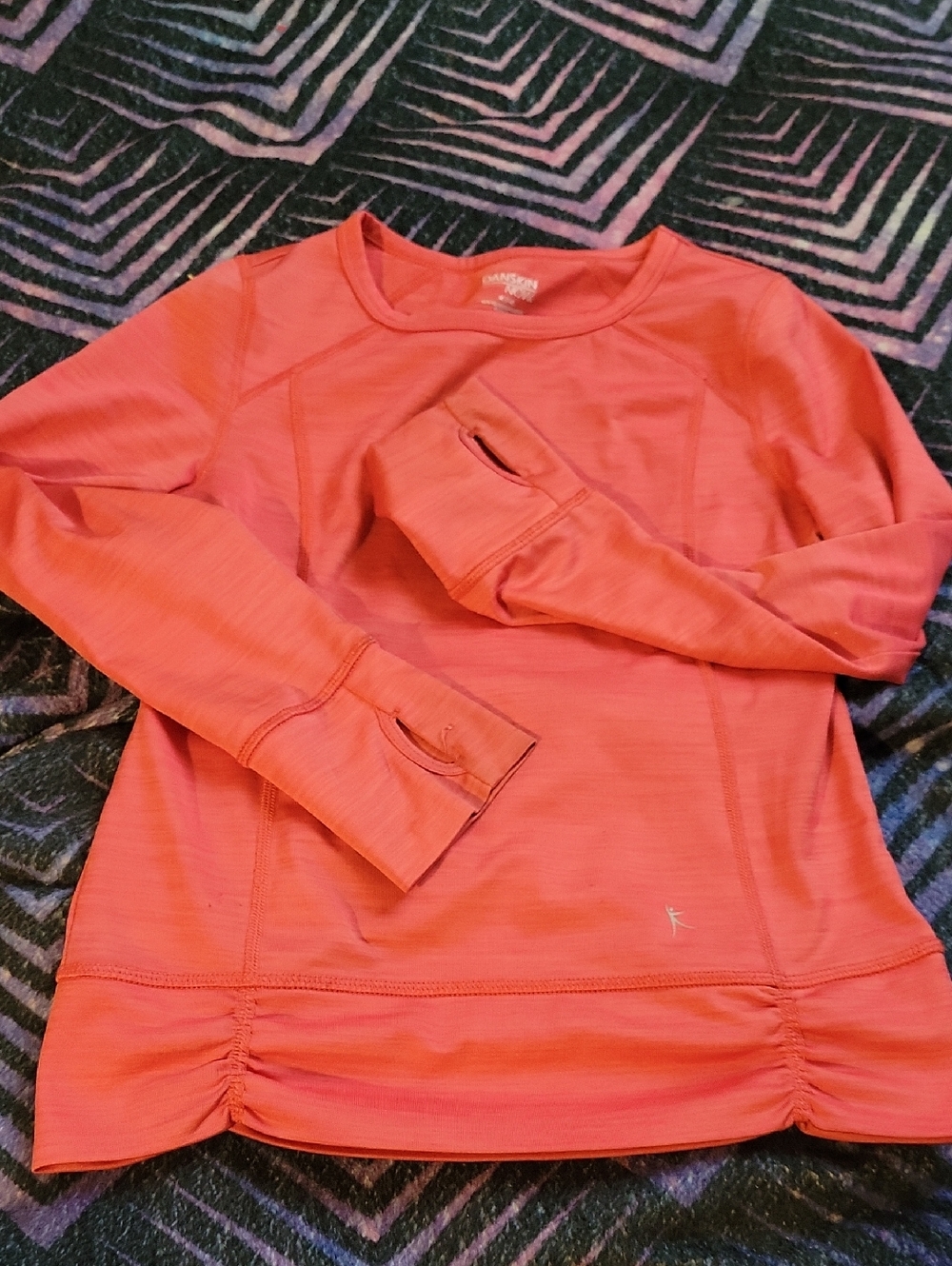 Danskin Now Girls M 7/8 ORANGE athletic Top